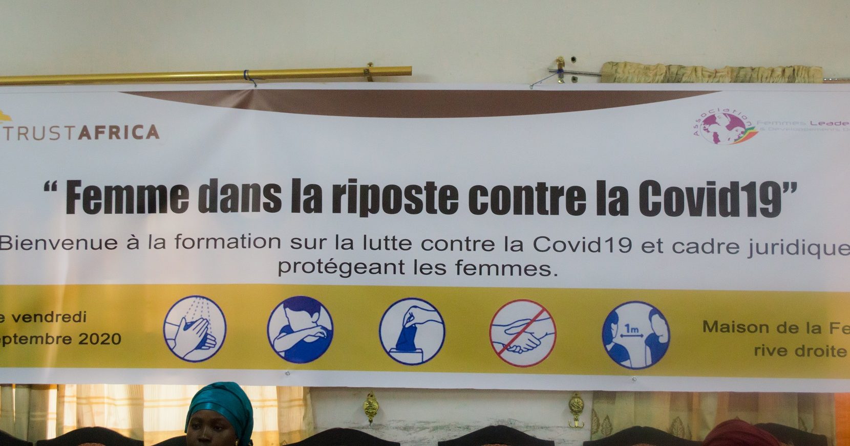 Séance de formation dans le cadre du projet Femmes dans la riposte Covid-19, Maison de la Femme, Bamako, 11 septembre 2020 (20/32)