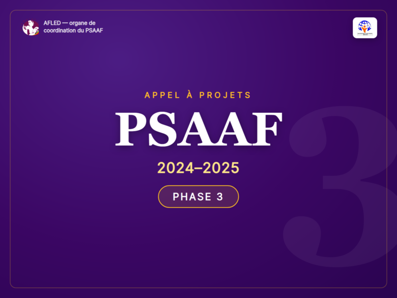 APPEL A PROJET PSAAF 2024-2025 PHASE 3